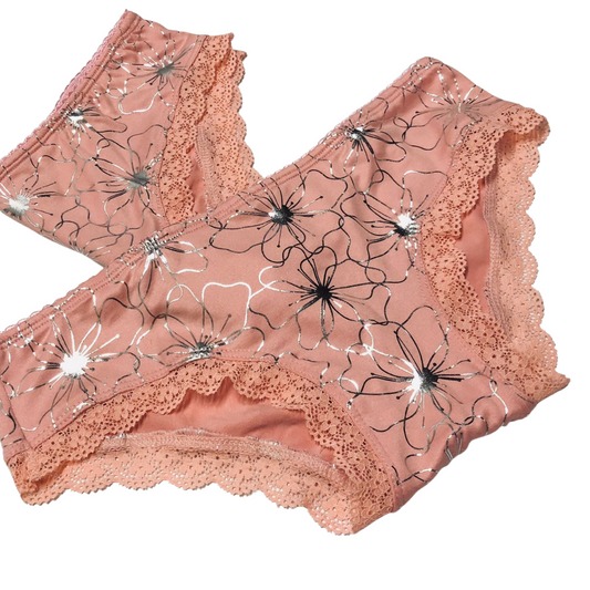 Panty rosa estampada Flores 10309